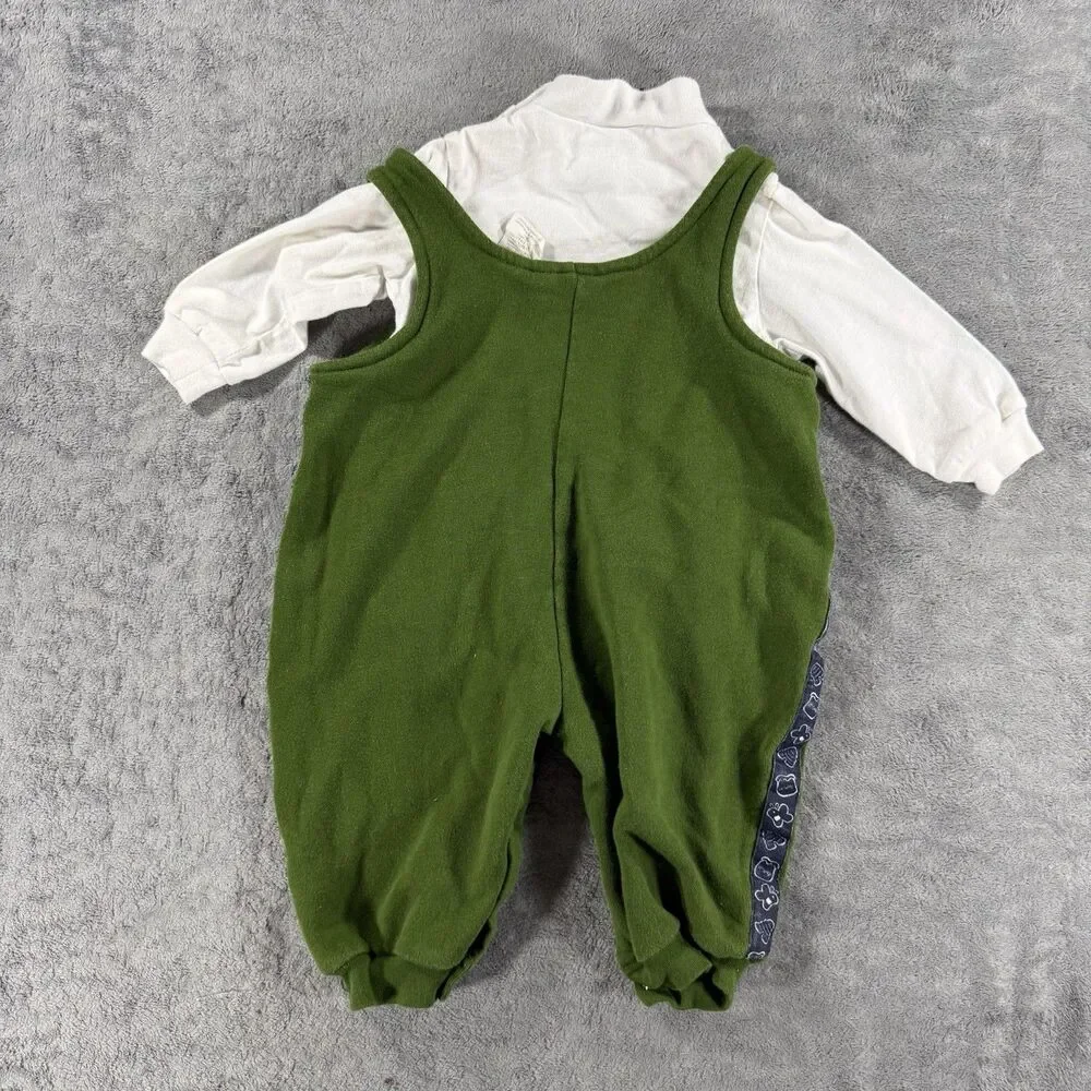 VTG 90s Y2K Disney Winnie the Pooh Honey Turtleneck Overall Romper 100 Acre Wood